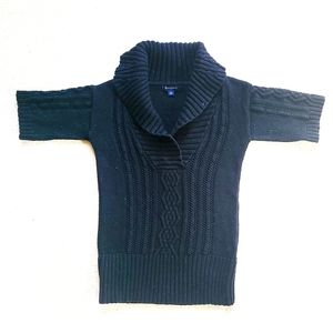 Banana Republic Black Ribbed Short Sleeve …